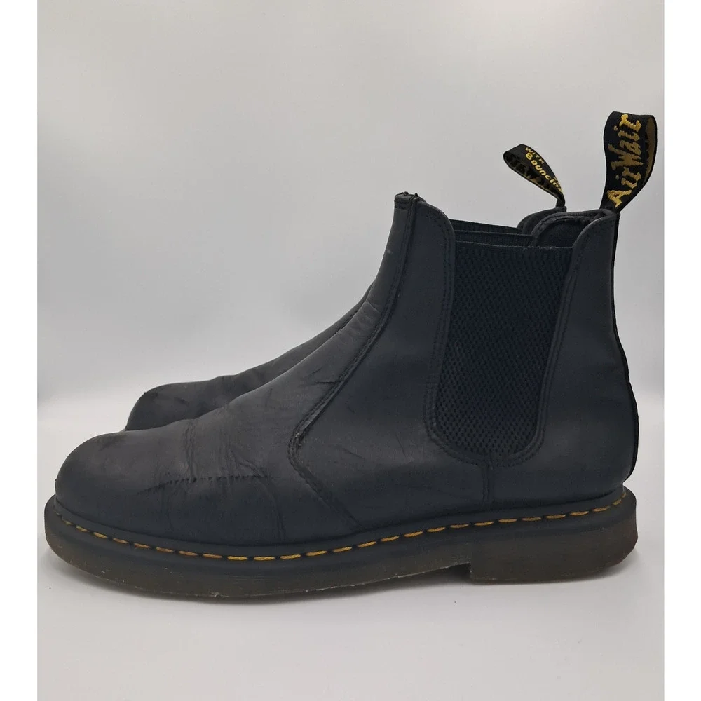Size 12 - Dr Martens Chelsea Boots 2976 Slip Resistant Work Black - RETAIL $190